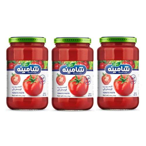 رب گوجه فرنگی غليظ شده شامينه - 700 گرم بسته 3 عددی