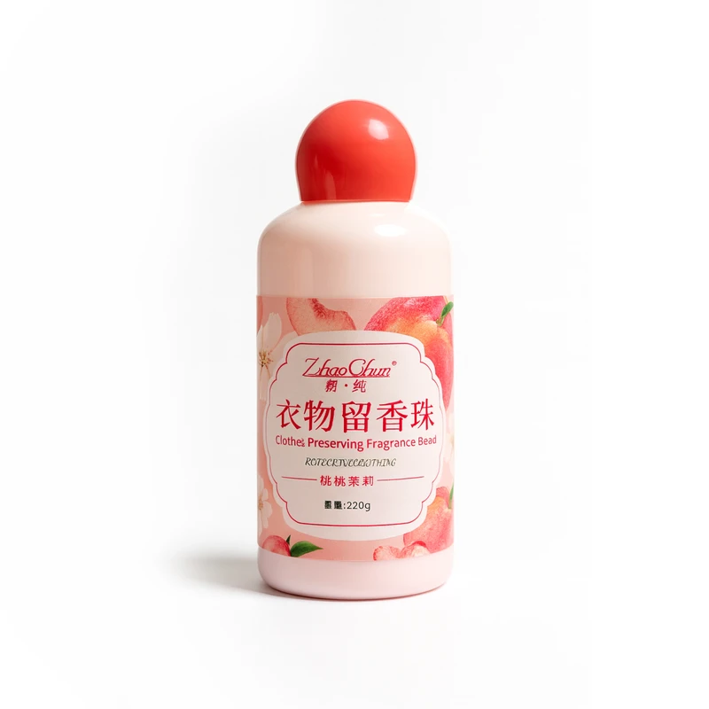 خوشبو کننده و نرم کننده لباس ماشینی صورتی ژائوچان مدل PW421 با رایحه رز مناسب انواع البسه وزن 220 گرم