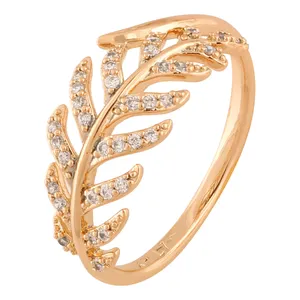 انگشتر زنانه ژوپینگ مدل برگ کد R3603