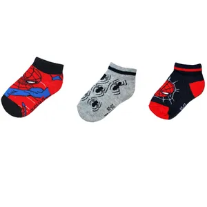 جوراب ساق کوتاه پسرانه مارول مدل مرد عنکبوتی کد sh2024 مجموعه 3 عددی