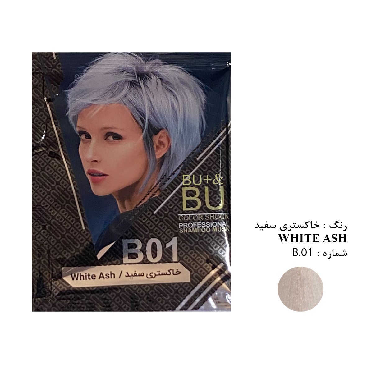 شامپو رنگ مو بیو & بیو پلاس مدل شماره B.01 حجم 30 میلی لیتر رنگ خاکستری سفید - - 3