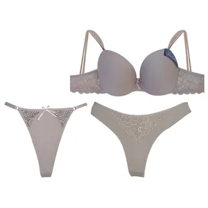 ست شورت و سوتین زنانه مدل اسفنجی بسته 3 عددی