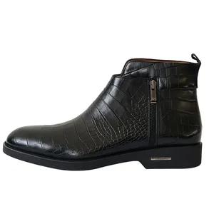 نیم بوت مردانه مدل رادمان چرم گندم 