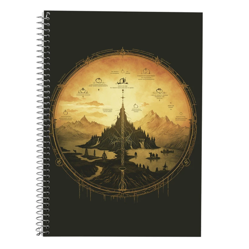 دفتر لغت 50 برگ مدوپد طرح ارباب حلقه ها The Lord of the Rings کد DF3127