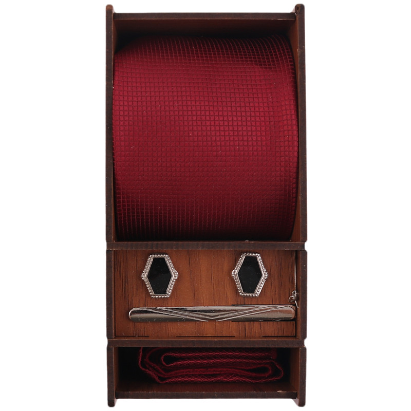ست کراوات و دستمال جیب و دکمه سردست و گیره کراوات مردانه فرانکو فروزی مدل PJ-111500
