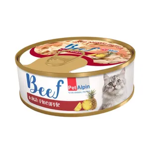 کنسرو گربه پتالپین مدل نچرال طعم مرغ و آناناس وزن 100 گرم