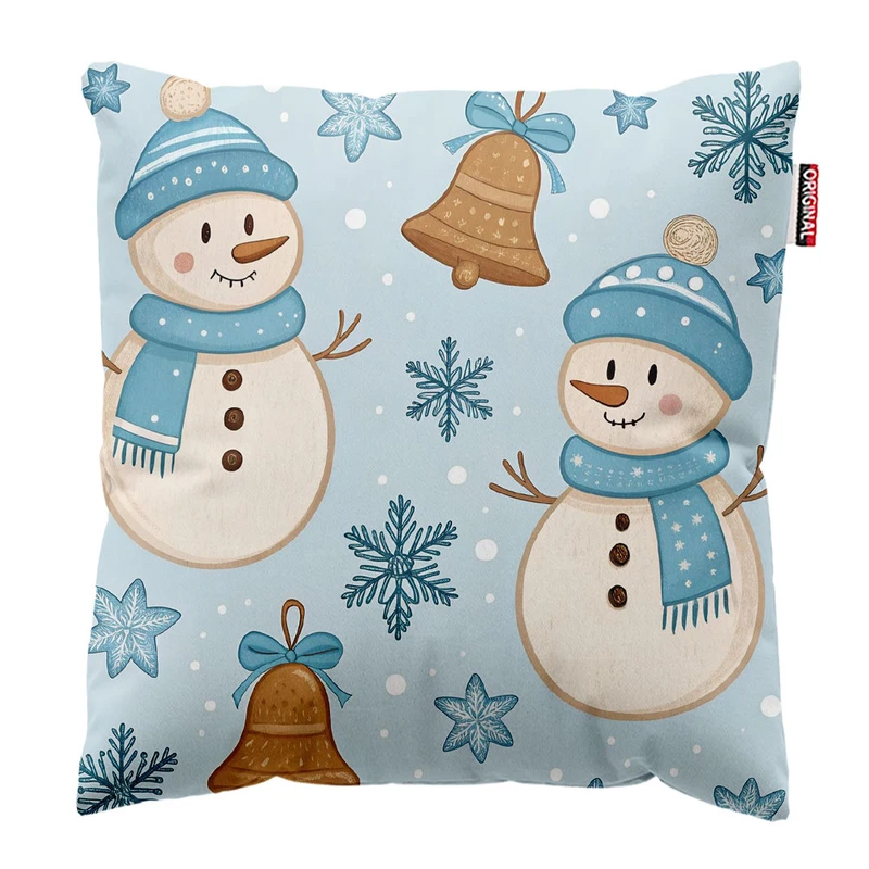 کوسن پاد آفرین طرح زمستون و برف کد 2212 سایز 30*30 سانتی متر