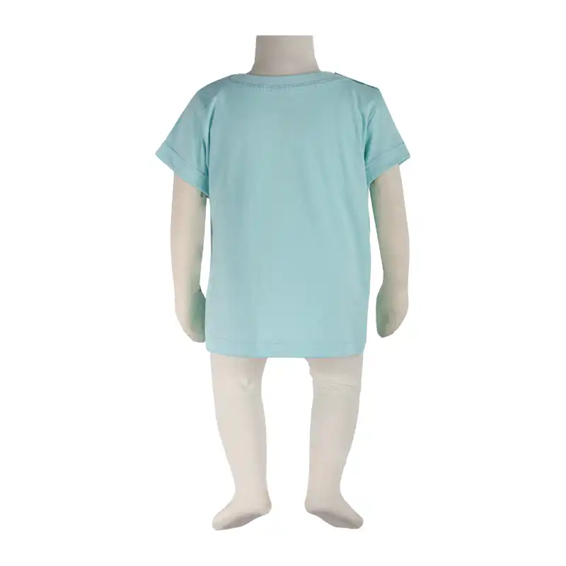 تی شرت آستین کوتاه نوزادی آدمک مدل تایگر کد 140019 رنگ فیروزه ای