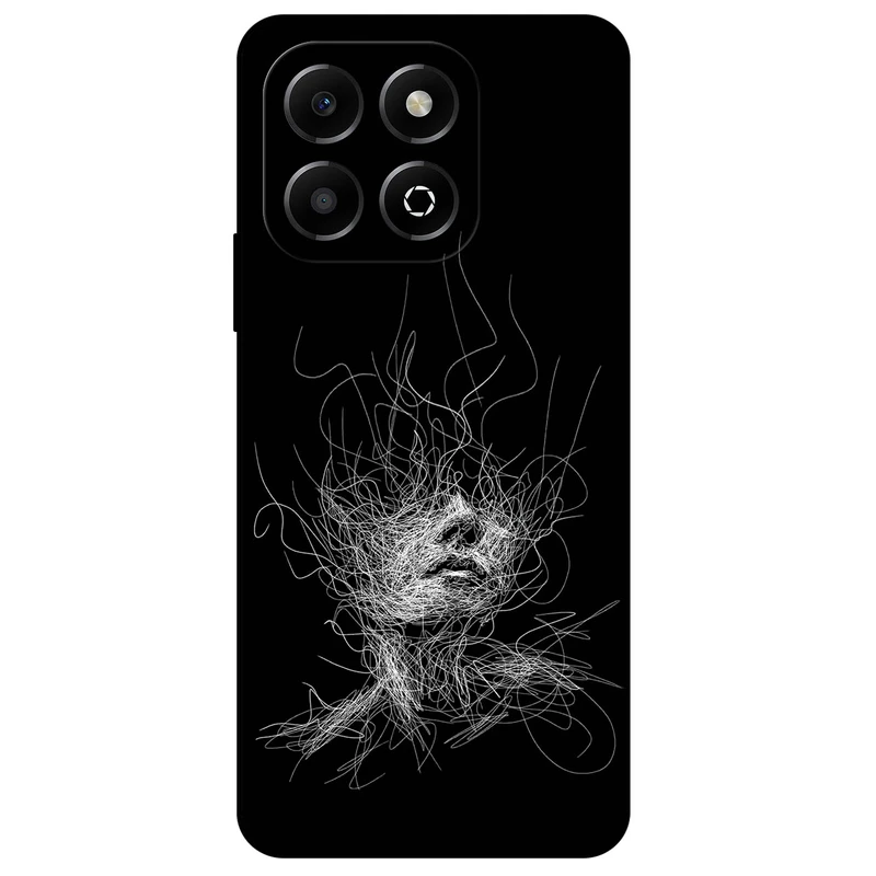  کاور مگافون طرح اسکچ صورت مدل 7423 مناسب برای گوشی موبایل آنر X6B