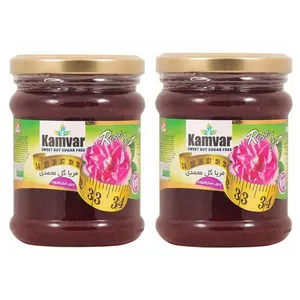 مربا گل سرخ رژیمی بدون شکر کامور - 280 گرم بسته 2 عددی