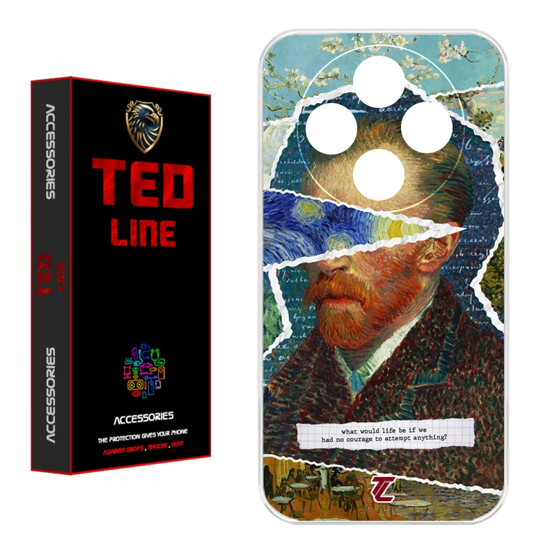 کاور تد لاین طرح ونگوگ کد 1115 مناسب برای گوشی موبایل شیائومی Redmi 14C / Poco C75