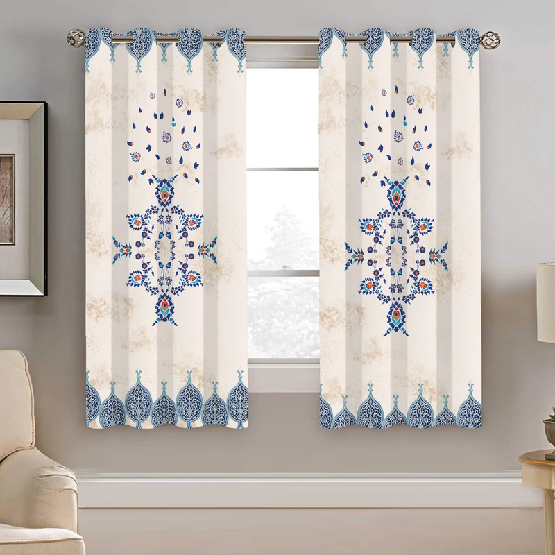 پرده نیروانا طرح سنتی مدل هازان کد 8716 سایز 140×200 سانتی متر