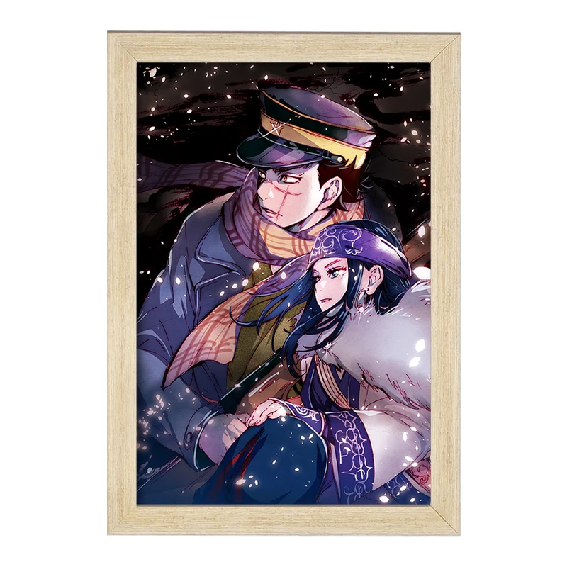 تابلو خندالو مدل سایچی و اسیرپا انیمه کامویی طلایی Golden Kamuy کد 23731