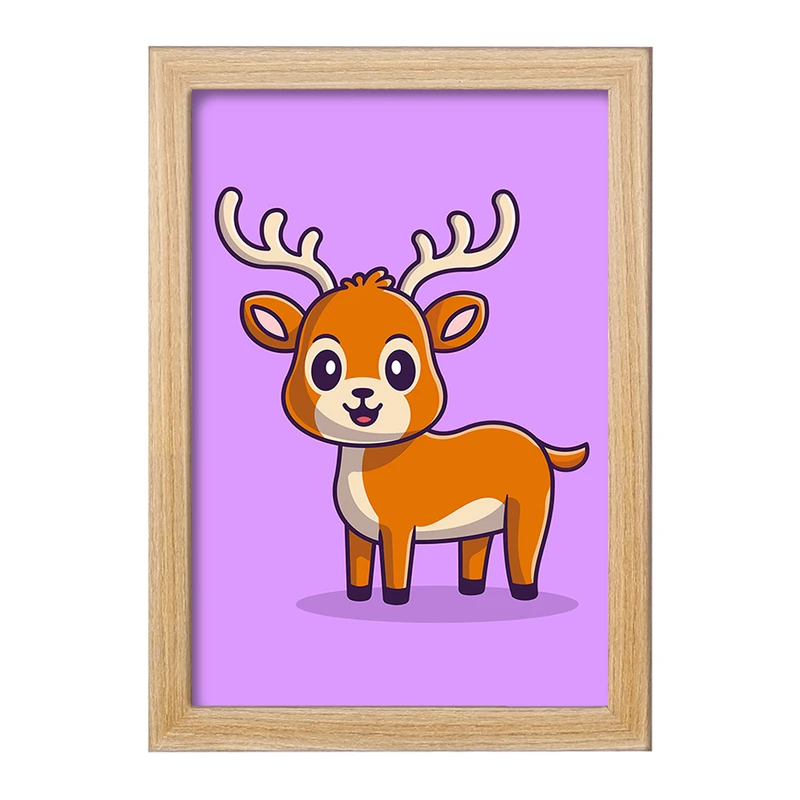 تابلو خندالو مدل حیوانات بامزه گوزن کد 25404