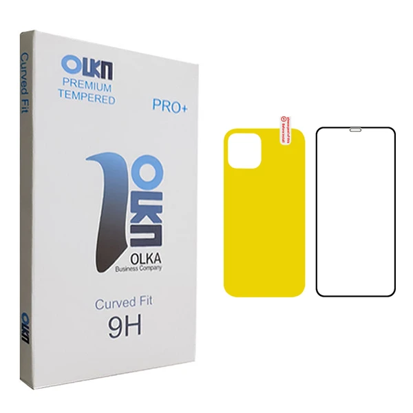 محافظ صفحه نمایش الکا مدل +PRO مناسب برای گوشی موبایل اپل iPhone 12 Pro به همراه محافظ پشت گوشی