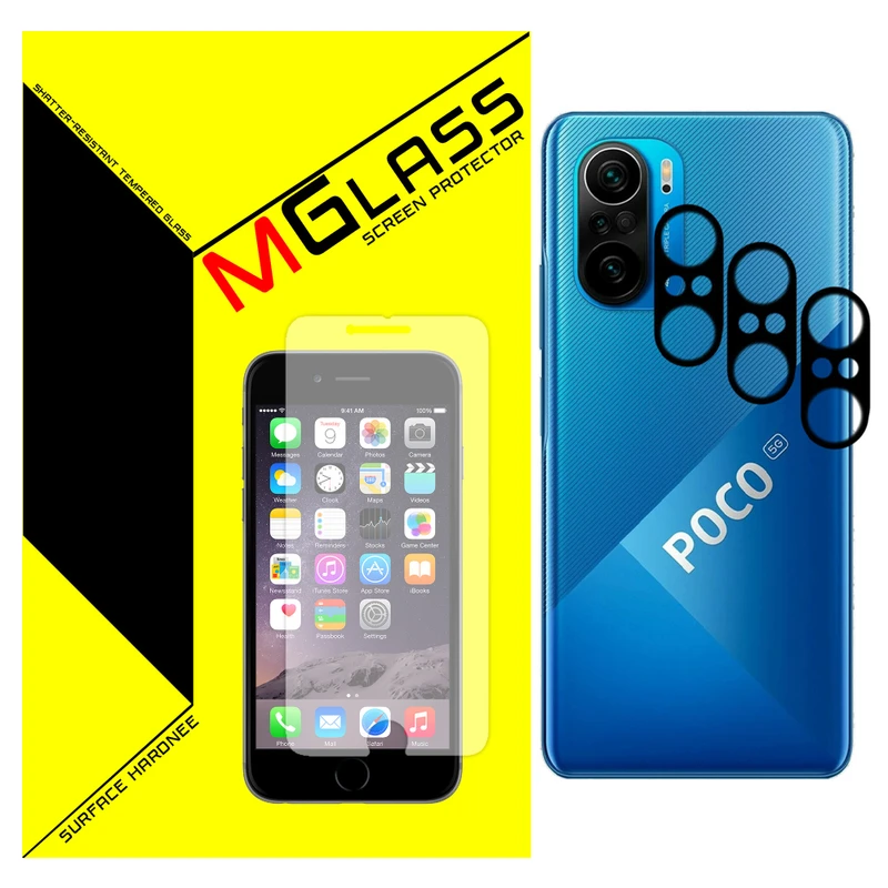 محافظ لنز دوربین ام گلس مدل MGL-03 مناسب برای گوشی موبایل شیائومی Poco F3 بسته سه عددی