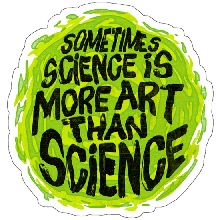 استیکر لپ تاپ مدل Sometimes Science is More Art Than Science