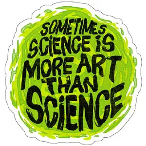 استیکر لپ تاپ مدل Sometimes Science is More Art Than Science