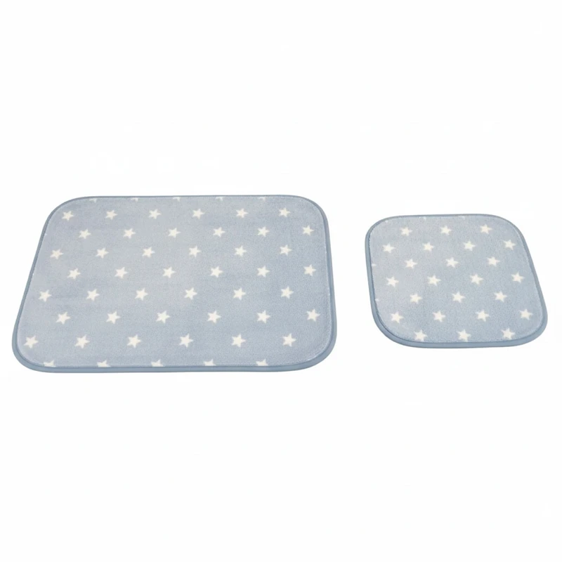 پادری مادام کوکو مدل Felisite Starry Mavi سایز 80x50 سانتی‌متر مناسب برای فضای داخلی مجموعه دو عددی