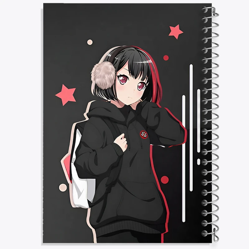 دفتر شطرنجی 50 برگ خندالو طرح دختر انیمه ای کد N3394