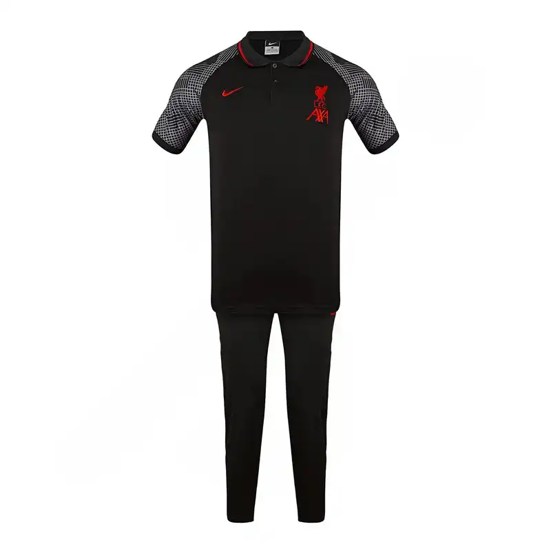 ست پولوشرت آستین کوتاه و شلوار ورزشی مردانه مدل لیورپول 2023 BK