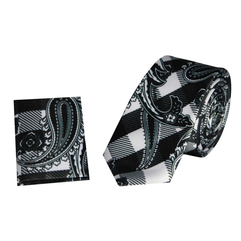 ست کراوات و دستمال جیب مردانه مدل HM-1001