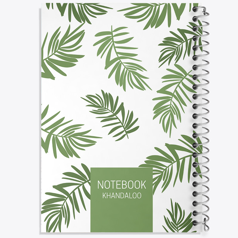 دفتر مشق 50 برگ خندالو طرح برگ سبز کد N626