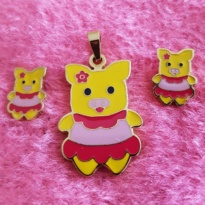 نیم ست دخترانه مدل خرس مهربان کد P647