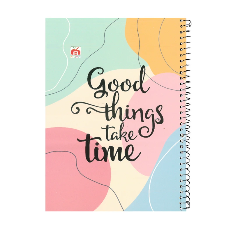 دفتر مشق 100 برگ آلما طرح GOOD THINGS مدل مقوایی کد 7190