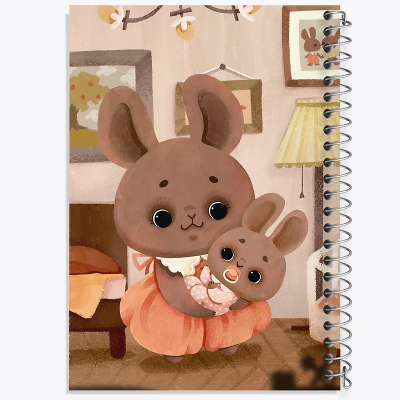 دفتر مشق 50 برگ خندالو طرح خرگوش کد F945