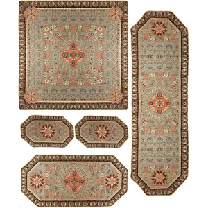 ست 5 تکه رومیزی ابریشم طرح کهکشان کد 02