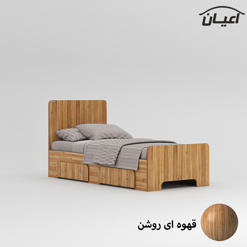 تخت خواب نوجوان اعیان مدل FH795 سایز 80x180 سانتی متر