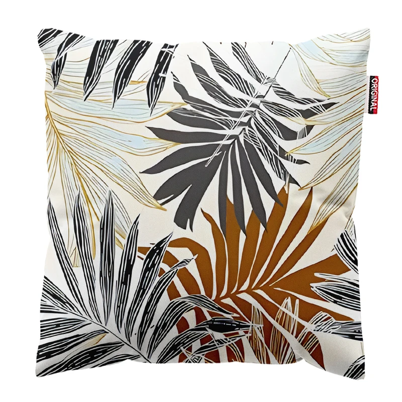 کوسن پاد آفرین مدل مینیمال طرح گل و برگ کد PK303589 سایز 30*30 سانتی متر