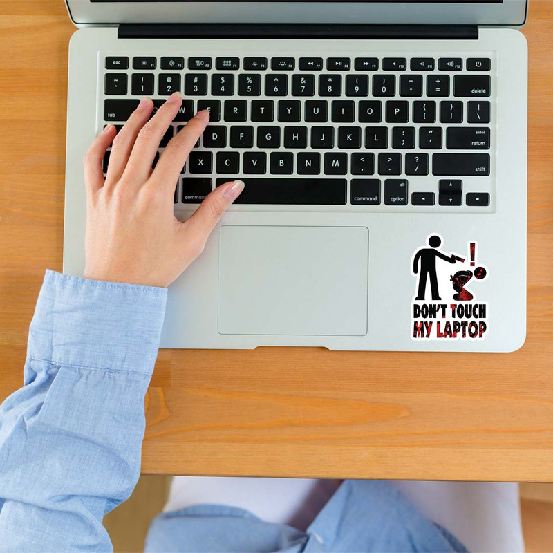 استیکر لپ تاپ کارنیکا طرح به لپ تاپ من دست نزن مدل Don’t Toch My Laptop-2222006 مجموعه 2 عددی