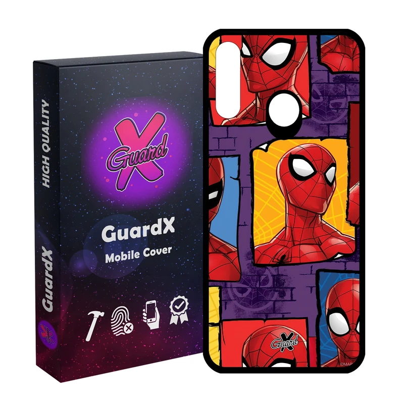 کاور گارد ایکس طرح مرد عنکبوتی مدل Glass10501 مناسب برای گوشی موبایل سامسونگ Galaxy A20s