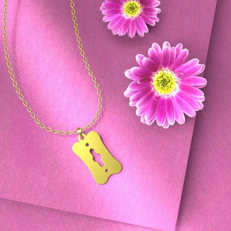 گردنبند طلا 18 عیار زنانه مدوپد مدل قفل کد F3-1-1150