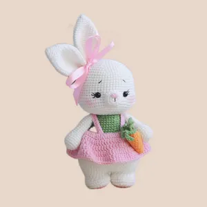 عروسک بافتنی مدل خرگوش هویج دار