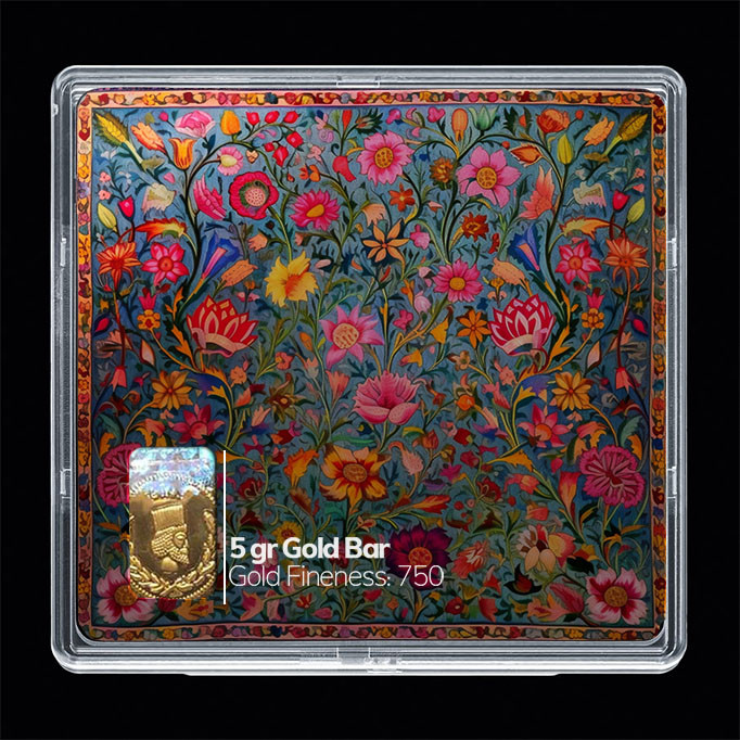 شمش طلا 18 عیار مدوپد مدل مینیاتور کد SG10800