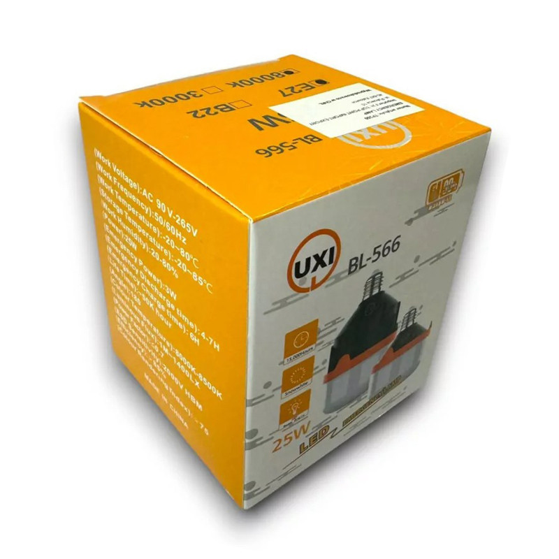 چراغ اضطراری یو ایکس آی مدل هوشمند کد BL-566 25W با نور مهتابی