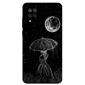 Megafone Girl and Moon 1369 Cover For Samsung Galaxy M22