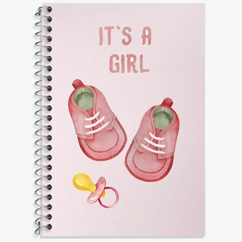 دفتر زبان 50 برگ خندالو مدل سه خط طرح It's Girl کد F5181