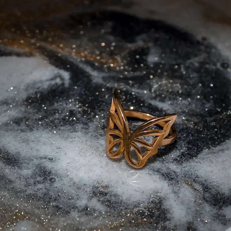 انگشتر زنانه طرح پروانه کد RKH_827