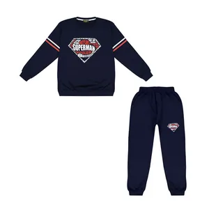 ست سویشرت و شلوار پسرانه خرس کوچولو مدل سوپرمن کد 003