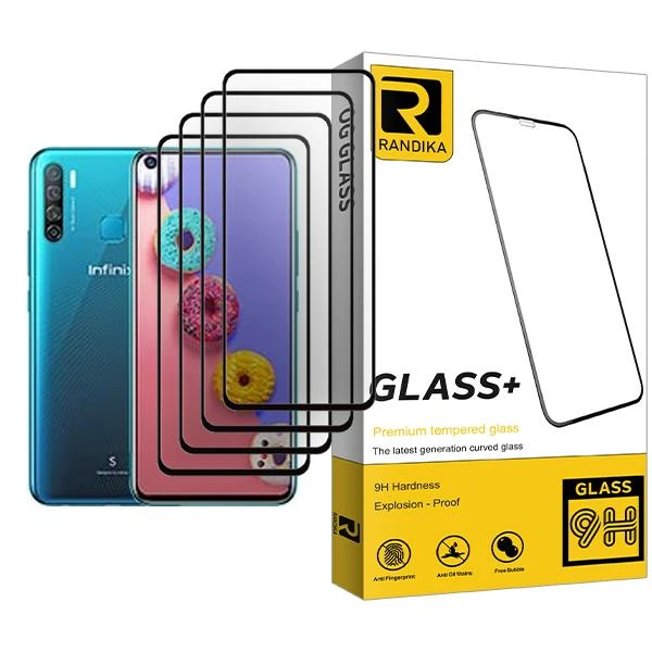 محافظ صفحه نمایش راندیکا مدل Glass MIX004 مناسب برای گوشی موبایل اینفینیکس S5 بسته چهار عددی