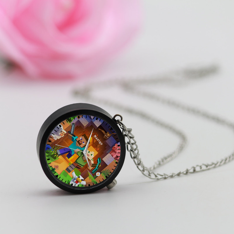 ساعت گردنبندی عقربه ای ناکسیگو مدل ماینکرافت کد NF11802