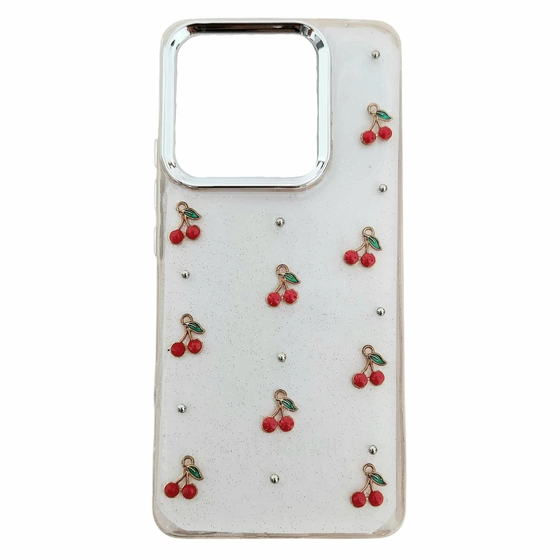 کاور مدل رزینی شاین طرح گیلاس مناسب برای گوشی موبایل شیائومی Redmi Note 13 Pro 4G / POCO M6 pro 4G 