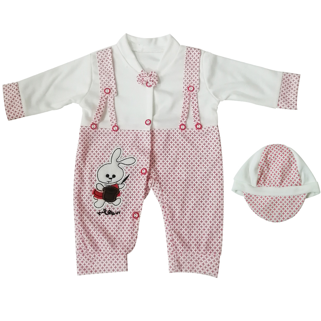 ست سرهمی و کلاه نوزادی مدل P24