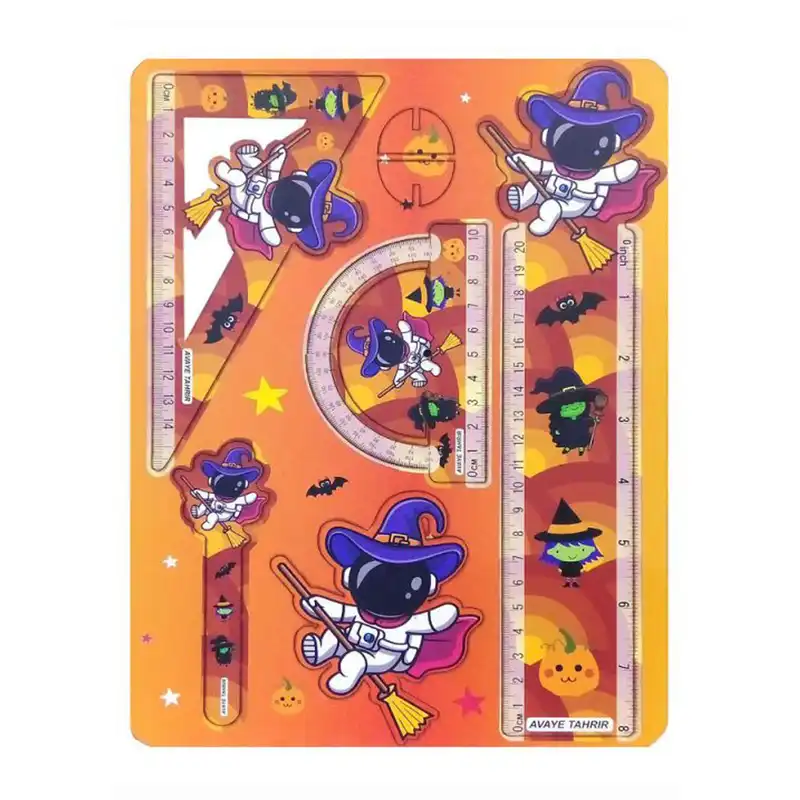 خط کش آوای تحریر مدل فضانورد طرح جادوگر مجموعه 5 عددی