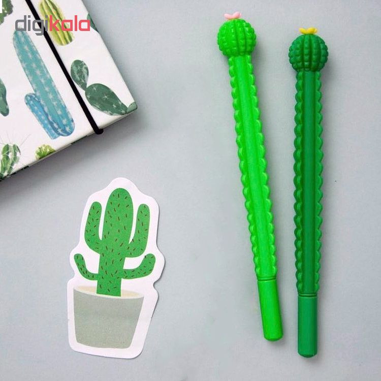 روان نویس طرح کاکتوس گل دار