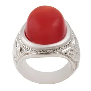 انگشتر نقره مردانه بازرگانی میلادی مدل سنگ عقیق یمنی کهنه رکاب دست ساز کد AM_1854